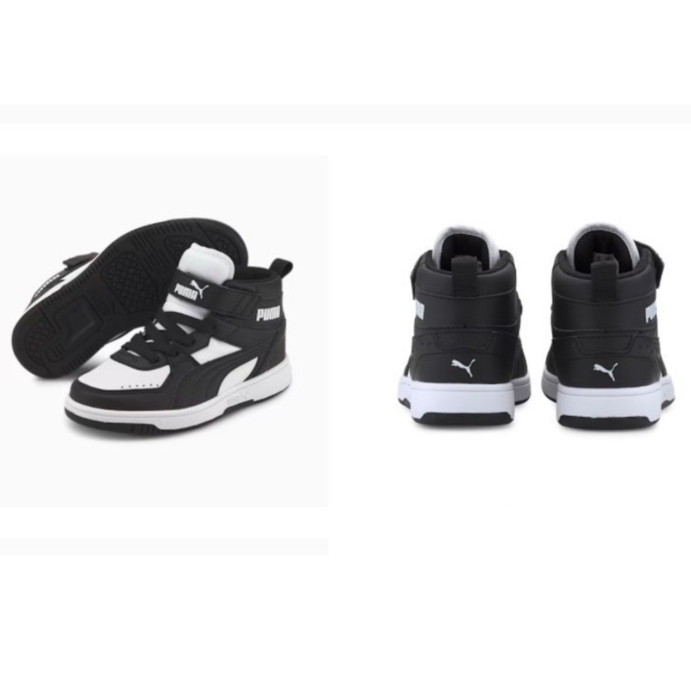 Puma Rebound Layup SL V Inf Black White Kids Sneakers Size 7C New In Box